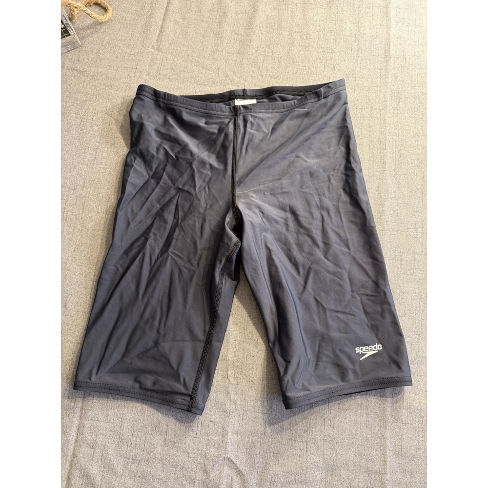 Speedo Men's PowerFLEX Eco Black Swim Jammer Training Shorts - Size 32